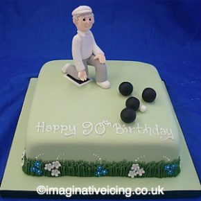 Crown Green Bowling Birthday Cake