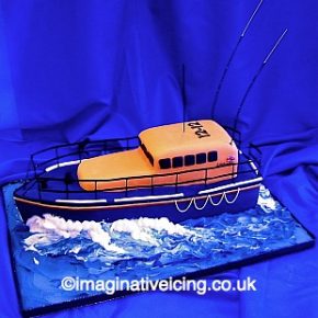 RNLI Lifeboat Birthday Cake 3D