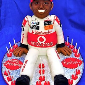 3D Motor Racing Driver Birthday Cake