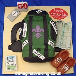 Scouts Backpack Birthday Cake