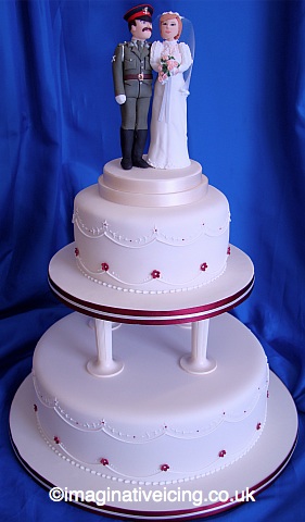 Military Uniform Topper Wedding Cake