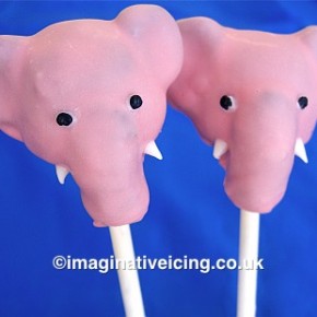 pink elephant cakepops