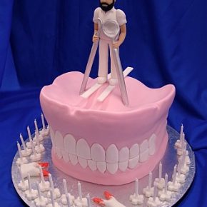 Dentist False Teeth Birthday Cake