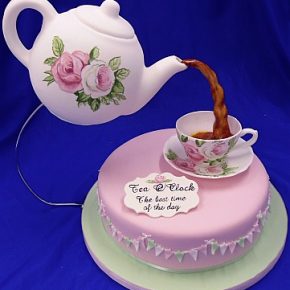 Icing Teapot & Icing Tea Cup & Saucer Cake