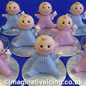 Sweet Sugar Icing Babies - handmade cake toppers