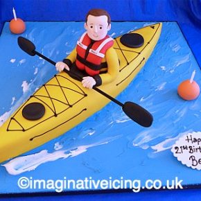 Sea Kayak Birthday Cake