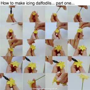 How to "grow" your own icing daffodils...