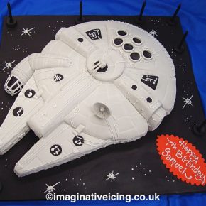 Millenium Falcon birthday cake - May the 4th be with you