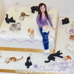 Cat Lady birthday cake