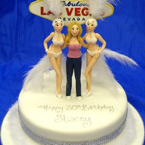 Welcome to Las Vegas Dancing Girls Birthday Cake